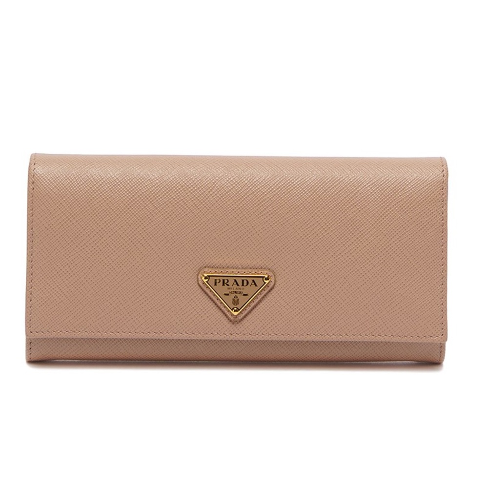 PRADA saffiano leather flap wallet